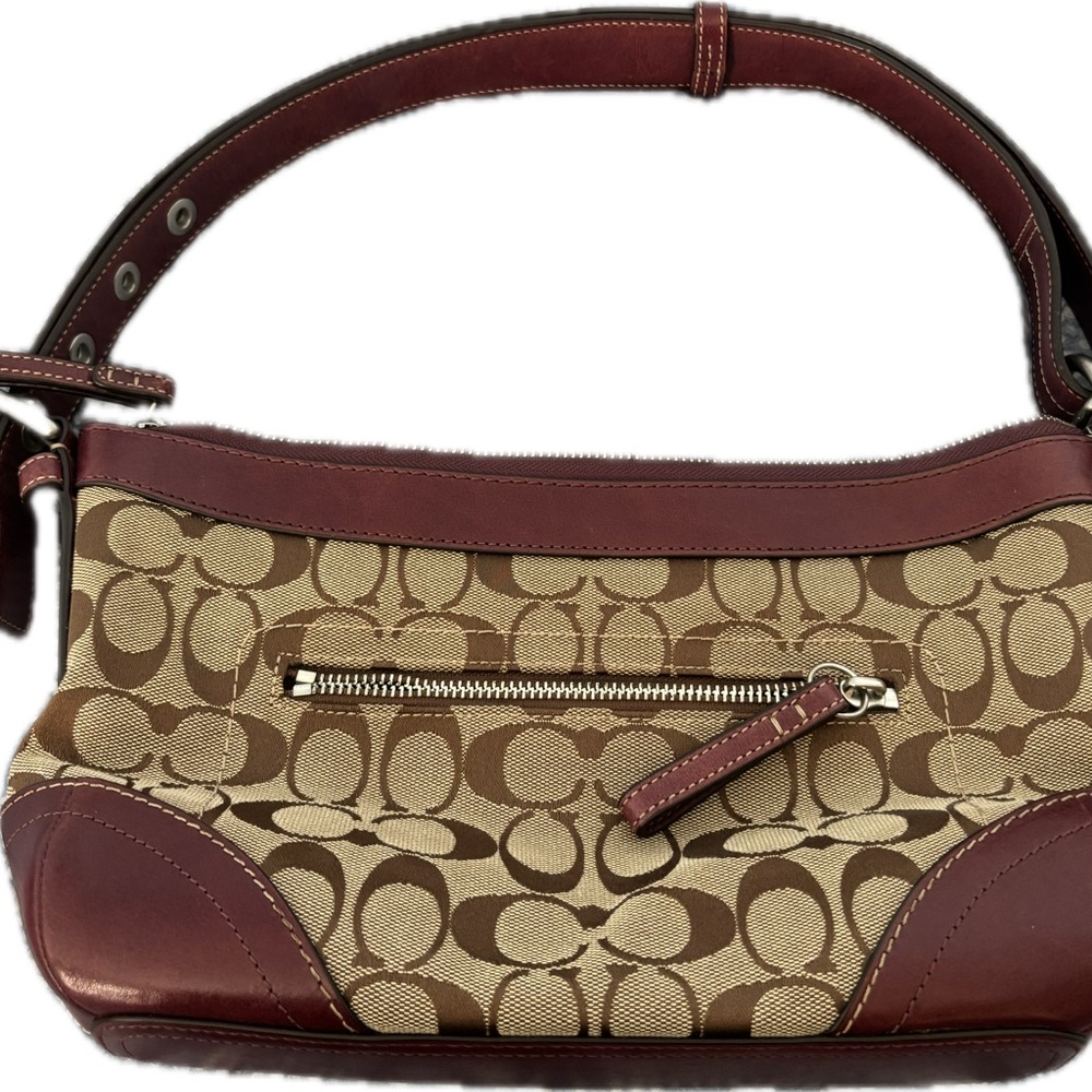 Coach Brown Signature Shoulder Bag - Picture 2 of 3